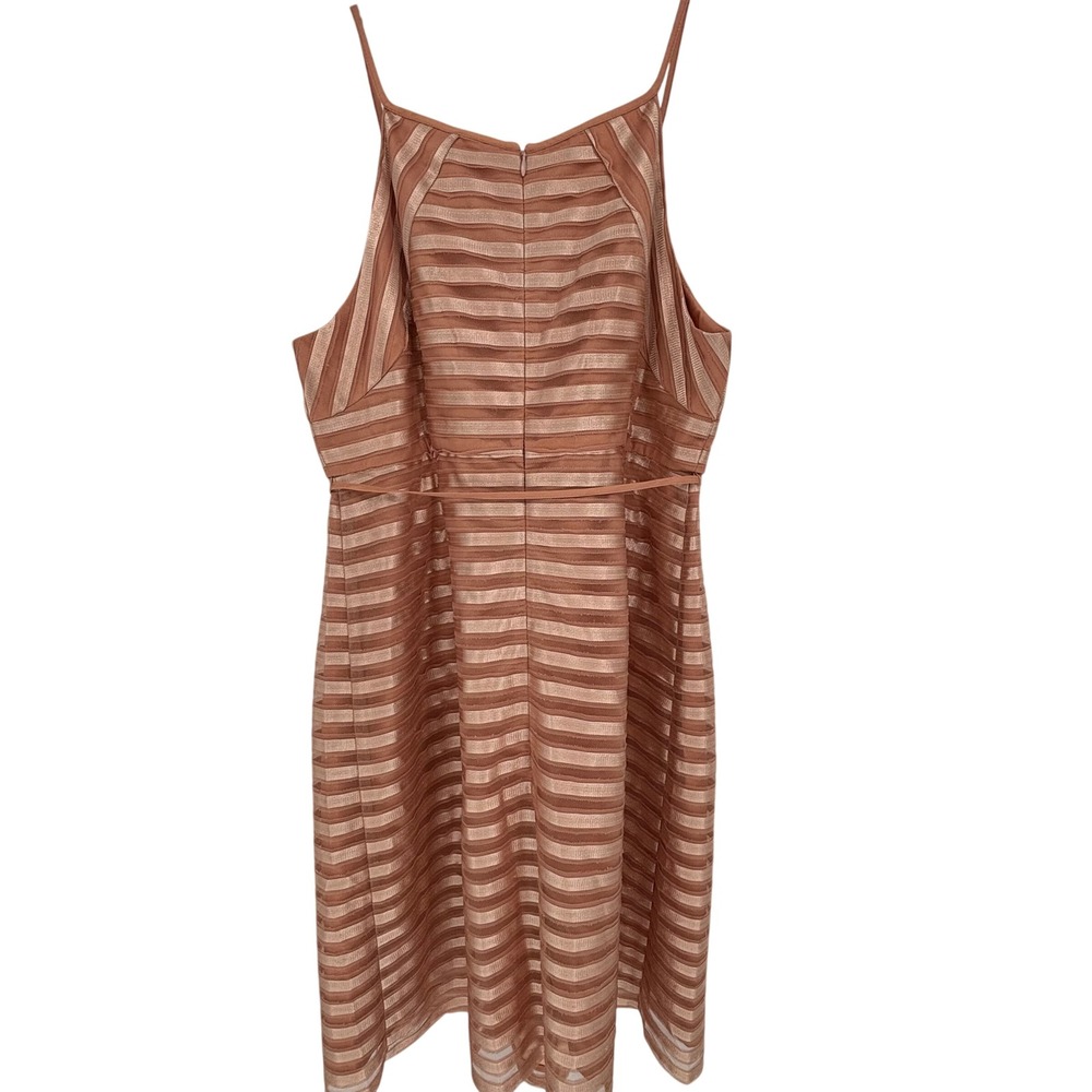 A Pea in the Pod Maternity Rose Gold Striped Cocktail Dress NWT Large